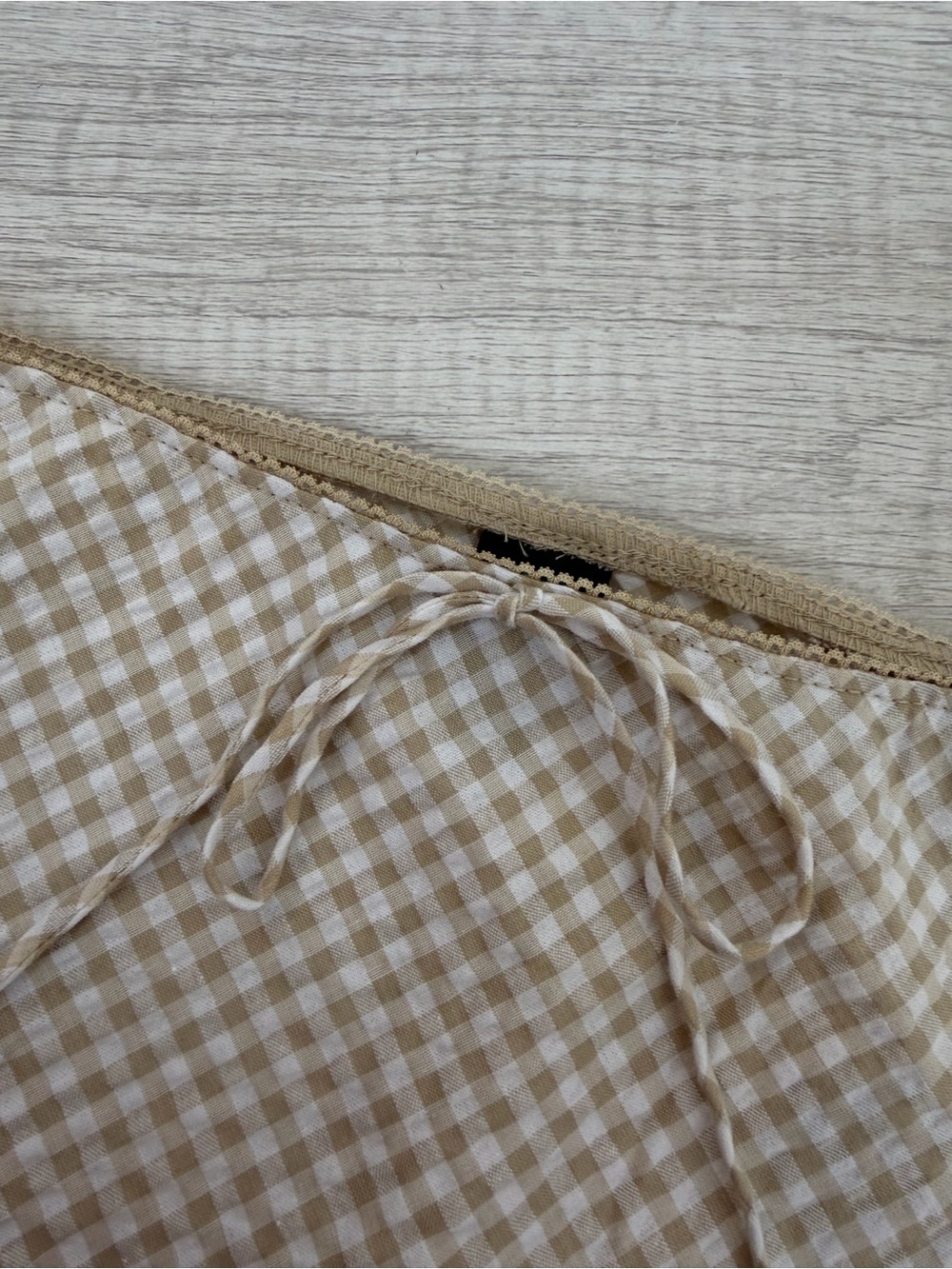 Wild Fable Gingham Midi Skirt Tan & White Size XS NWT - Picture 11 of 11